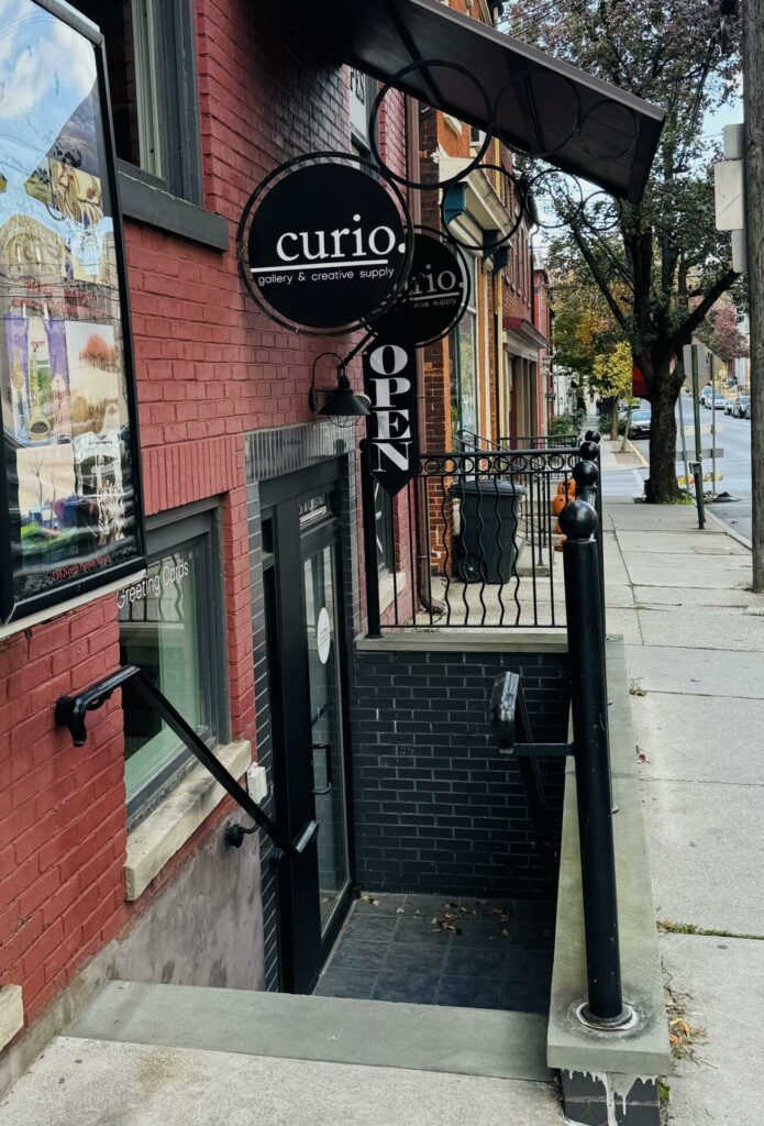 Outside of curio Gallery & Creative Supply on Gallery Row in Lancaster, PA!