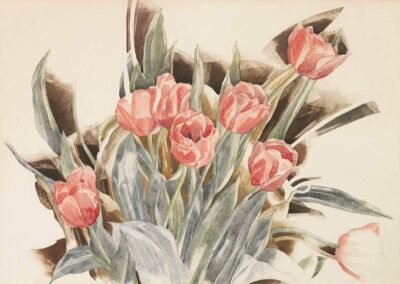 Pink Tulips, painted by Charles Demuth.